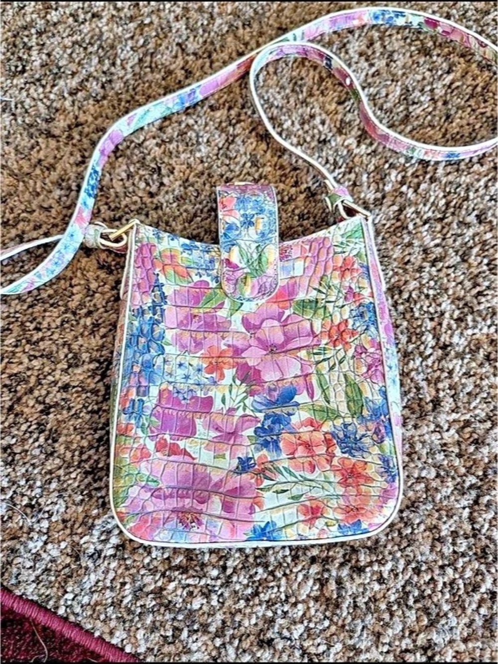 Brahmin Katie Crossbody Floral Bag in Pink & Multicolor
